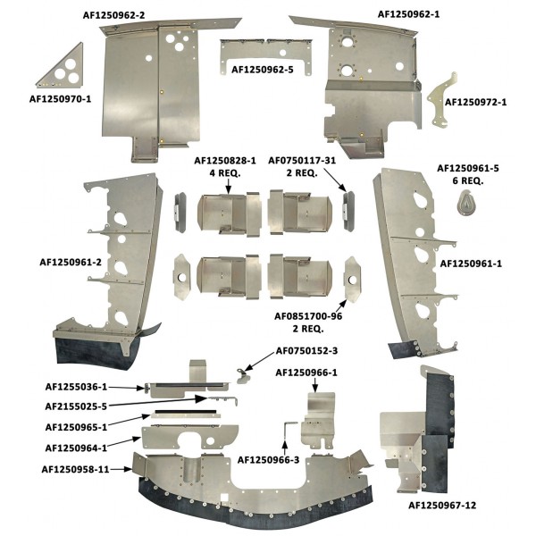 Cessna Turbo C-T210 (1974-78) Complete Engine Baffle Set